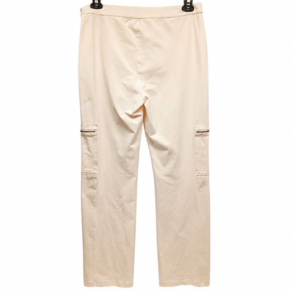 SUSAN GRAVER Weekend Cargo Pants Women's Cream/Off White Pull-On Stretch Medium - Picture 3 of 10
